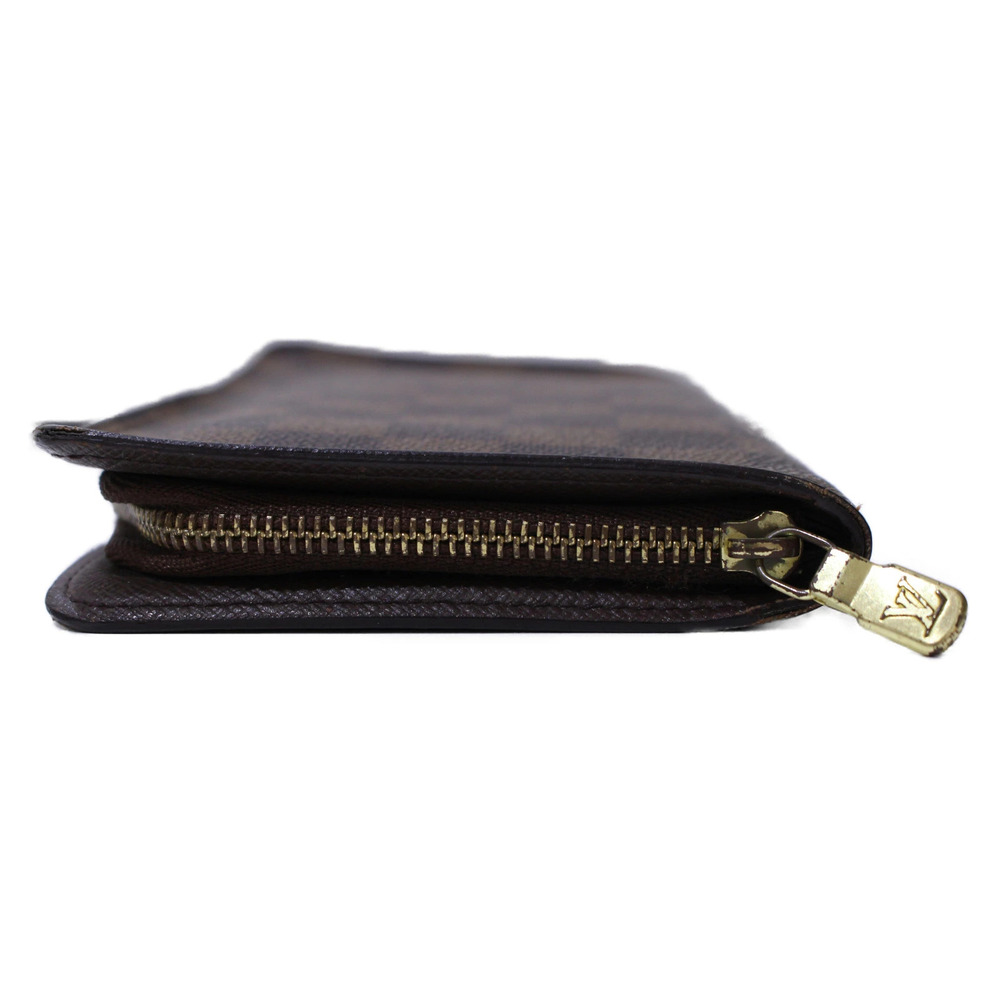 Louis Vuitton Ebene Zip Portemonnaie Brown Wallet Damier Long